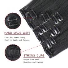 12-28Inch Clip In Hair Extensions Snythetic Hair Clip Ins Double Weft Kinky Straight Clip Ins For Women 7pcs Clip On Hair Extensions Synthetic Hair - Multicolor - View 4