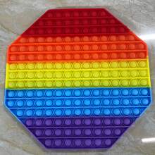 1/2/4PCS Rainbow Pop Fidget Toy, Bubble Sensory Toy For Kids And Adults, Stress Reliever, 4 Shapes Poppers-Heart, Circle, Octagon, Square Pressure Relieving - Multicolor - View 20