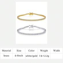 MDFUN 2条2.0毫米网球手链，18K白金/黄金镀层2毫米圆形立方氧化锆经典网球手链 - 彩色 - 查看 14