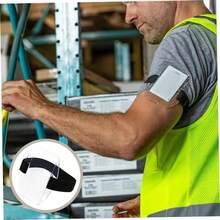 Porta credencial de brazo porta pase de esqu plstico transparente con correa ajustable funda porttil para tarjeta identificacin para pase trabajo brazalete universal. - inicial - Ver 2
