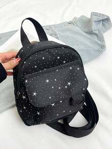 1pc This Stylish Mini Backpack With A Zipper Closure And Sparkling Stars Is A Unique And Versatile Design, Perfect For Everyday Use. Available In Multiple Colors, This High-Quality Bag Is An Essential Fashion Item And Also Makes A Perfect Gift For A Friend. - Star Backpack - View 7