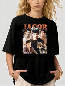 Vintage Twilight Jacob Classic Bootleg Essential T-Shirt - màu đen - Xem 1
