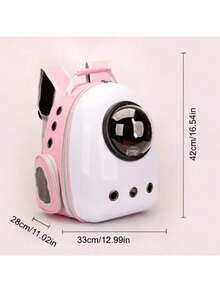 宇航员猫咪背包 - 泡泡窗太空舱宠物包，透气透明猫狗旅行包，适合徒步旅行和航空旅行 - 彩色 - 查看 4
