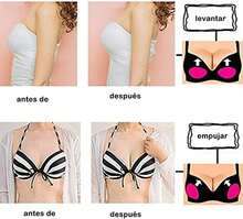 UNIVERSOENLíNEA.COM Set 3 Almohadillas Relleno Brasier Levanta Busto Copas Push Up Pegamento Auto Adhesivas Traje de Ba?o Alta Calidad Aumenta Volumen - negro - Ver 5