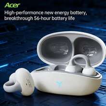 Acer OHR206 Open-Back Clip-On Bluetooth Headphones: Quick Bluetooth Pairing For Instant Use; Lightweight Design For Easy Portability; Comfortable For Extended Wear; Suitable For Various Scenarios Including Sports, Commuting, And Daily Use; Compatible With Multiple Phone Brands; White. - White - View 5