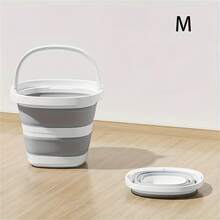 1 pieza Cubo plegable de 4 estilos, cubo de plástico portátil, diseño plegable ahorra espacio, adecuado para uso al aire libre, coche, pesca, lavandería, baño de pies, cubo plegable multiusos, caja de almacenamiento para el hogar - Multicolor - Ver 14