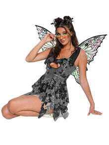 1件闪亮蝴蝶翅膀，嘉年华派对表演道具，婚礼、嘉年华仙女装扮的闪亮蝴蝶翅膀配饰，金色彩色蝴蝶翅膀，生日礼物 - 多色 - 查看 6