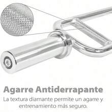 Barra Romana Olimpica Cromada De Tríceps para Levantamiento de Discos 2 Pulgadas Pesas.mancuernas para ejercicio/barra para hacer ejercicio/mancuernas/pesas para hacer ejercicio - por defecto - Ver 5