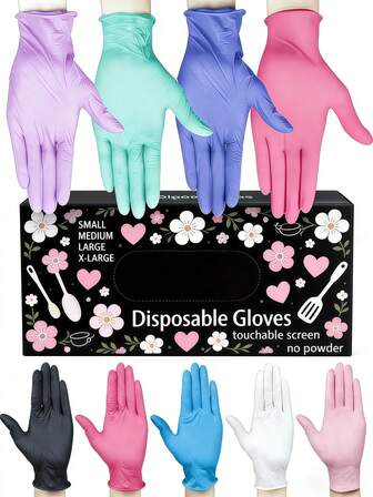 Disposable Nitrile Gloves(No Box), Durable Household Cleaning Gloves, Latex-Free, Waterproof And Anti-Static, Multi-Purpose Gloves, For Household Cleaning, Kitchen, Bathroom, Home, Household Supplies