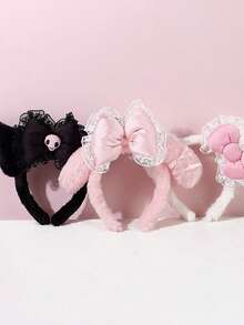 Sanrio 1Pc Hello Kittys Headband Cartoon Kuromi My Melody Sweet Fashion Anime Bow Headband Dress Up Party Gift - Multicolor - View 4