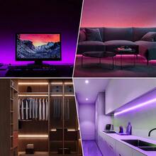 1pc USB Powered Portable Bluetooth LED Strip Light, RGB Color Changing, App Control, Music Sync Via Built-In Mic, LED Rope Light With Remote Control - RGB - View 10