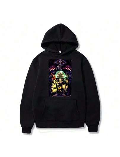 Sudadera con capucha Metroid a todo color, estampada, para hombre y mujer, unisex, vintage, con bolsillos, manga larga.