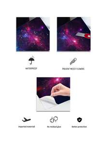 2pcs Printed Pattern DIY Scratch-Resistant Protective Stickers For 15.6-16 Inch Laptops, Compatible With HP, Apple, Asus, Compaq, - Multicolor - View 9