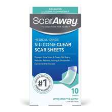 ScarAway Parches de silicona premium para cicatrice5, tiras de silicona de grado medico para el tratamiento y la prevencion de cicatrices, aptos para cirugias, quemaduras, cicatrices corporales, hipertroficas y queloides. - Blanco - Ver 1