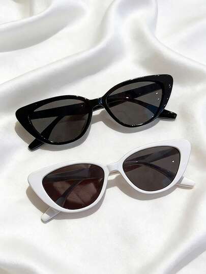 两副新款欧美复古三角猫眼高端眼镜