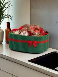 1个情人节礼物篮，收纳篮，糖果礼篮，情人节收纳篮，礼物篮，适合卧室客厅收纳，适合冬季收纳，氛围收纳篮，情人节礼物收纳篮 - 彩色 - 查看 1