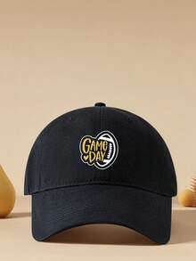 1pc Letter Embroidered Baseball Cap, Breathable Outdoor Cycling Hiking Hat, Adjustable Sweatband, UV Protection, Motorcycle Riding Sports Cap, Unisex Casual Street Fashion Hat, Suitable For All Seasons: Spring, Summer, Autumn, Winter