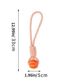 لعبة كرة حبل مضفر للكلاب، لعبة ألغاز طعام للكلاب للمضغ، موزع معالج قابل للحشو، مناسب للتدريب على المضغ والجذب والاسترجاع، هدية عيد الميلاد لكلاب كورجي وبوديل وبوردر كولي والسلالات الصغيرة والكبيرة - متعدد الألوان - مشاهدة 2