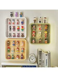 1pc Handmade Doll Display Rack, Transparent Wall-Mounted Doll Display Box Frame, Suitable For Christmas, Thanksgiving, Valentine's Day And Other Holidays, Can Be Used As Gifts Or Office Storage, Doll Not Included. - Multicolor - View 8