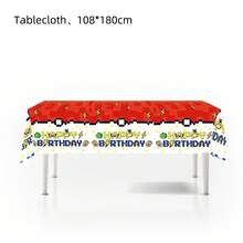 1pc Pokemon Tablecloth, Birthday Party Decoration, Pikachu Disposable Tablecloth, Table Cover, Baby Shower, Children's Toy Gift, Party Supplies