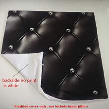 1 件装黑金几何格纹抱枕套 - 桃皮绒涤纶面料，现代设计，拉链封口，可机洗 - 适用于室内/室外装饰、床、沙发和派对主题（不含枕芯），装饰抱枕套 - 黑金色 - 查看 12