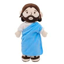 Jesus Plush Toy Guardian Angel Baptism Plush Toy Children Baptism Religion Christmas Gift Easter Gift - Blue and White - View 1
