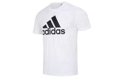  Adidas ESSENTIALS Logo Print American Retro Comfortable Casual Sporty Simple Everyday Versatile Short-Sleeve T-Shirt