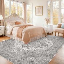 Large Shaggy Area Rug For Living Room & Bedroom – Stain-Resistant Fluffy Carpet With 1.7in High Pile, Plush Aesthetic Throw Rug, Non-SIip Rubber Backing With 4 Anti-SIip Pads, Durable Edge Stitching – Cozy Minimalist Decor – Great Gift For Halloween & Christmas, Perfect For Play Rooms & Parties – Heavyweight 700g+/㎡ – Sizes: 4*6 / 5*7 / 6*9 / 7*10 Ft - 波西米亞灰色 - 查看 2