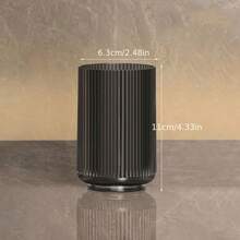 2/1pc Thick Transparent Plastic Toothbrush Holder Cup - Modern Ribbed Design Bathroom Cup, Suitable For Toothbrush And Accessories, Durable And Stylish Bathroom Storage - Multicolor - View 4