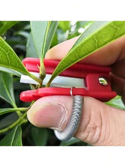 1把不锈钢园艺拇指刀，刀刃锋利 - 用于修剪、嫁接、除草 - 小巧耐用，适用于修剪、采摘和切割 - 园丁的理想之选，园艺修剪工具，嫁接工具，表面光滑，结构坚固