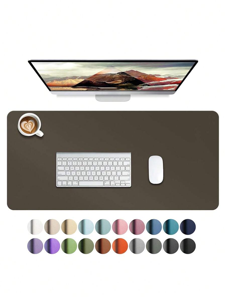 Leather Desk Mat, Mouse Pad, Non-Slip Desk Protector, Leather Desk Blotter, Computer Desk Mat, Waterproof Desk Pad, Suitable For Office And Home Decor