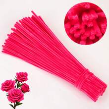 Bộ 50/250 que làm sạch cọ trang điểm, que làm sạch cọ màu hồng, 5 màu sắc, đồ dùng thủ công, bộ que mềm mại, thích hợp cho trang trí thủ công mỹ nghệ DIY. - Hồng - Xem 12