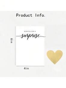 1pc Personalized DIY Scratch-Off Reveal Postcard, Suitable For Adults And Children, Customizable Blank Reveal Ticket, Cute Interactive Keepsake, Perfect For Weddings, Birthdays, Anniversaries - Multicolor - View 3