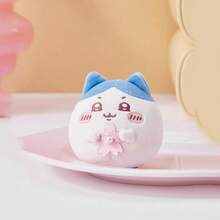 Miniso Bộ phụ kiện bánh Daifuku mùa hoa anh đào Qianchuan (8 món) - Túi trang trí bằng vải nhung mềm mại họa tiết hoa anh đào/Phụ kiện trang trí xách tay (1 chiếc) - Màu xanh nhạt - Xem 3