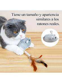 Juguete de Ratón en Movimiento Automático,Ratón Mini Inteligente Juguete para Gatos USB Recargable,Juguete eléctrico para Gatos,36693432 - Multicolor - Ver 2