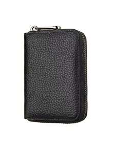 1 Piece Best-Selling Leather Handbag For Both Men And Women. A Small Bag That Is Anti-Theft, Anti-Forgery And Anti-Magnetic. Must-Have For Travel. - Black - View 6