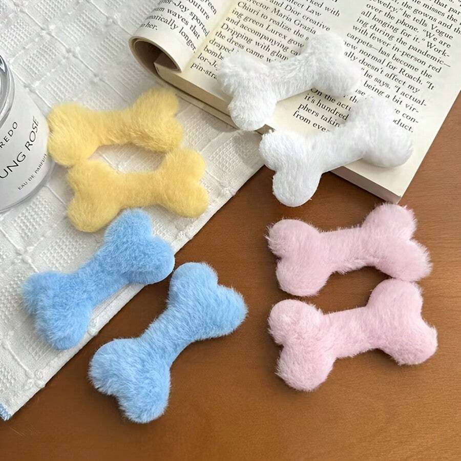 5/1Pcs Soft Chew Toys For Puppies, Ideal For Pet Decor, Suitable For Both Young And Adult Dogs, Making Great Gifts For Birthdays Or Housewarming. Available In White, Pink, Yellow, And Blue, These Toys Also Promote Dental Health With Their Fun. - 彩色 - 查看 1