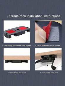 通用游戏手柄壁挂架 - 免钻孔壁挂/桌面安装支架，多平台游戏主机手柄收纳架，兼容耳机，游戏配件挂钩，节省空间的收纳神器，电竞爱好者的理想礼物