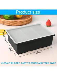 1pc Silicone Ice Cube Tray With Lid - Large Capacity Soft Ice Mold Suitable For Refrigerator, 1 Cup Size For Soups, Stews, Sauces - Dishwasher , Great For Christmas, Halloween, Easter, Thanksgiving - Multicolor - View 5