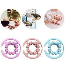 1个按摩滚轮放松滚轮，32个滚轮，消除橘皮组织滚轮肌肉放松器，圆形腿部夹钳，腿部按摩，适用于网球肘腿部 - 彩色 - 查看 4