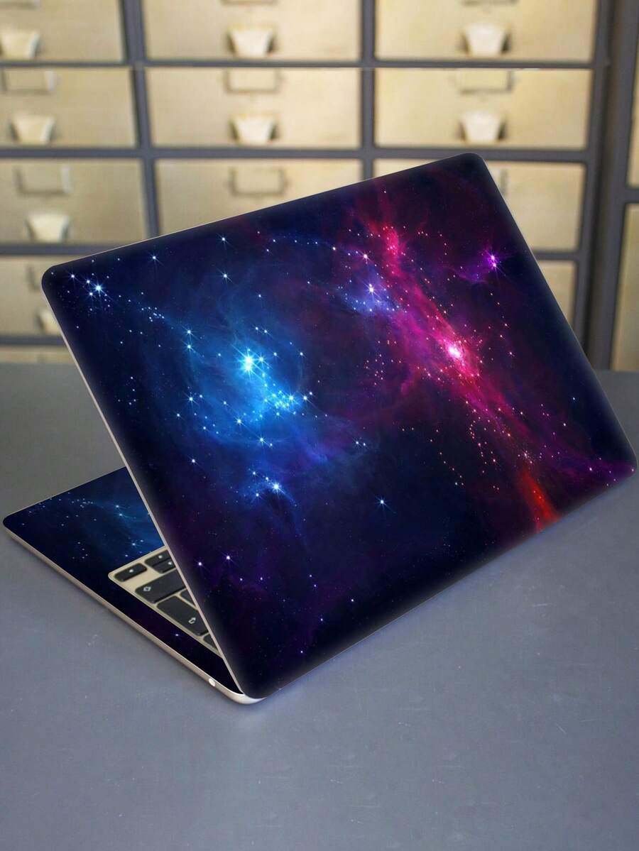 2pcs Printed Pattern DIY Scratch-Resistant Protective Stickers For 15.6-16 Inch Laptops, Compatible With HP, Apple, Asus, Compaq, - Multicolor - View 1