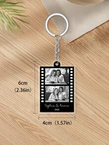 1个定制照片钥匙扣 - 5种款式，个性化照片吊坠，独特纪念品，定制照片钥匙扣，送给朋友、家人的礼物，生日礼物，情人节礼物，个性化定制礼物，情侣礼物，适用于家居、办公室、车钥匙等，情人节男士礼物，男友礼物，个性化配饰，背包吊坠，圣诞礼物，个性化礼物，实用时尚 - 彩色 - 查看 24