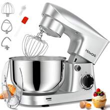 HOWORK Stand Mixer,5-QT 350W 10-Speed Tilt-Head Food Mixer, Kitchen Electric Mixer With Dough Hook, Wire Whip & Beater - 美規A型插(110-127V) - 查看 7