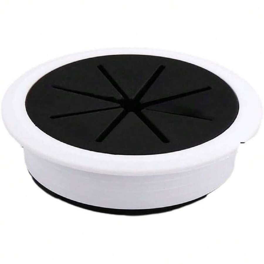 Cubierta de agujero para cable para gestión de cables de escritorio, 80 mm, tapa de agujero de alambre, ABS y cable de goma para escritorio de computadora (negro blanco),36638410 - Rojo - Ver 1