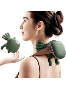 Multifunctional Realistic Hand-Shaped 5-Finger Shoulder And Neck Massager, Electric Massage Function, Wireless Portable USB Charging. Deep Tissue Massage, Suitable For Neck, Shoulders, Back, Arms And Legs. 2000mAh - Multicolor - View 1