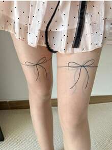 Apricot Women's Pantyhose - Opaque Pantyhose With Dual-Color Bow Decor, Sexy & Cute Style, Suitable For Work, Dates And Gifts - Multicolor - View 7