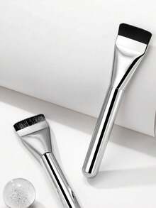 1pc Straight Flat Head Foundation Brush Soft Fiber Bristles Non-Deformable Makeup Tool - Multicolor - View 2