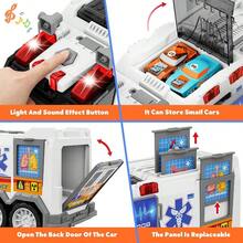 Hony Play Ambulance Toy Vehicle Toddler Truck Toys With Effect Sound Includes CT Equipment Stretcher Trolley 2pcs Ejecting Race Cars Birthday Gifts For 3 4 5 6 7 8 Years Old Boys GirlsNot Only Can It Bring Enjoyment, But It Also Has Educational Value. - Multicolor - View 4