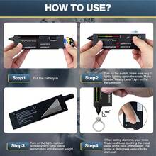 60X Mini LED Magnifier, Diamond Tester, High Precision Jewelry Diamond Tester, Professional Diamond Selector Measurement Tool Suitable For Beginners And Experts, DIY Jewelry Making Tools And Accessories, Battery-Powered Diamond Tester - Multicolor - View 5