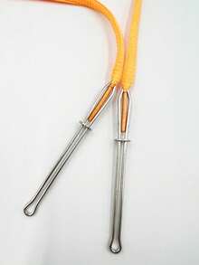 2 Stücke Seilschloss, Kordelzugclip, Verbindungsclip, Kordeldurchzieher, Gummibandeinzieher, Hosenbund Einzieher, Kapuzen Zubehör, Bekleidungszubehör - Silber - Übersicht 3